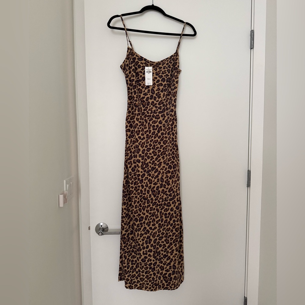 Abercrombie Leopard Print Maxi Slip Dress